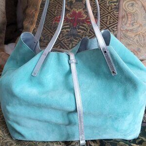 Tiffany blue reversible handbag